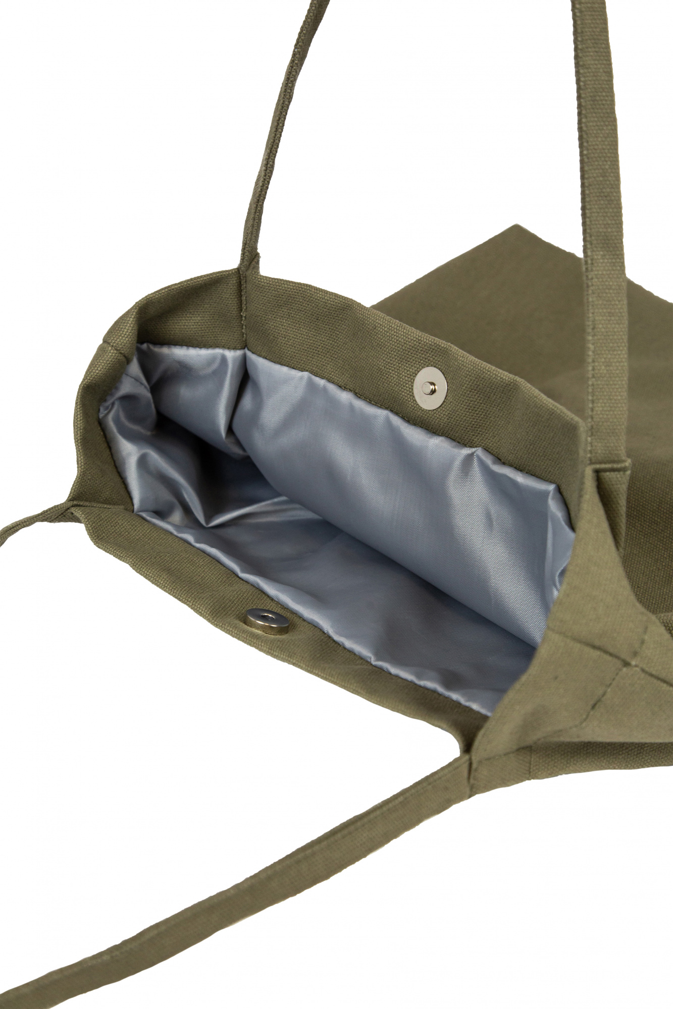 Шоппер 2 с кнопкой  хаки